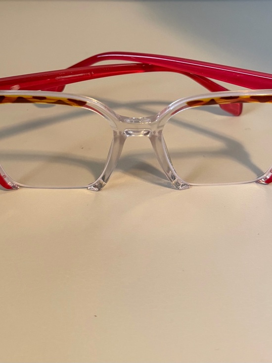 Accessories - Clear Frame Reading Glasses with Pink Temples